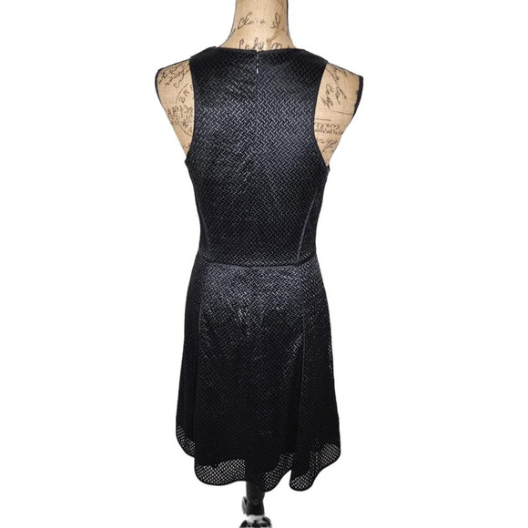 Banana Republic Monogram Womens Ribbed Mesh Knee Length Dress Size 6 Black New - Picture 3 of 12